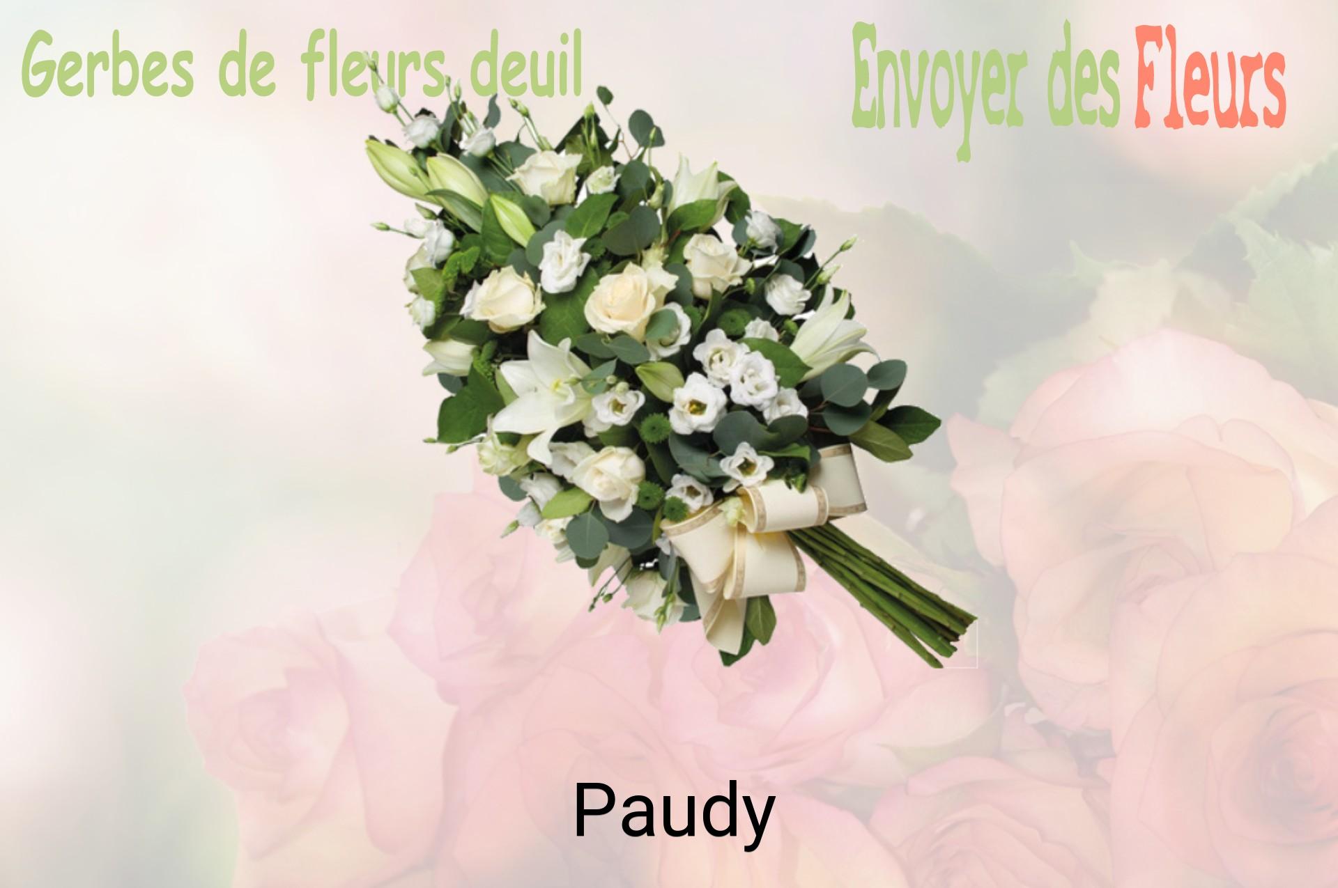 Gerbe de fleurs de deuil livrée à Paudy